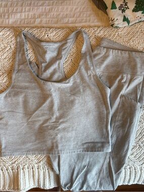 Pact Cotton Gray Workout Set